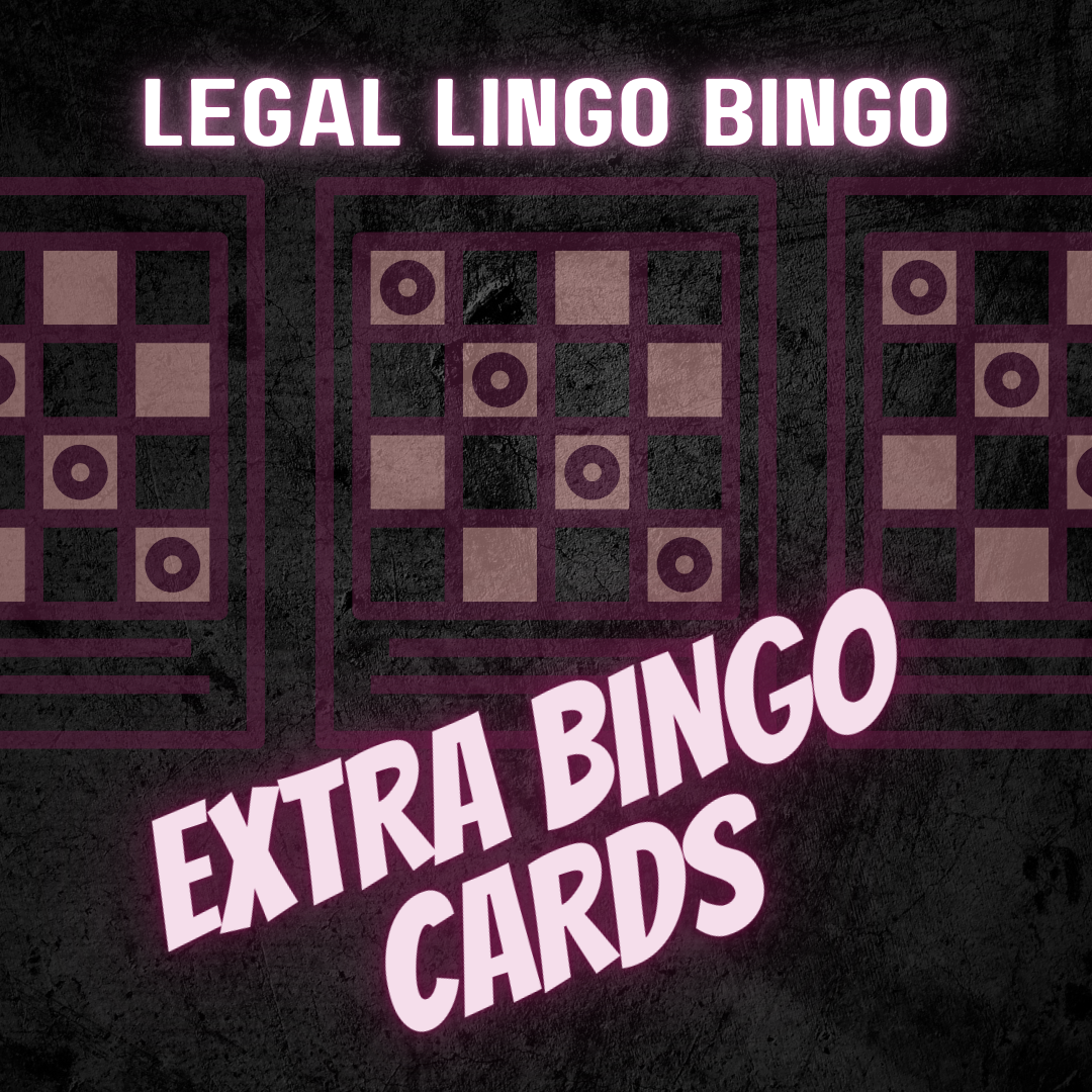 Legal Lingo Bingo - Extra Bingo Card